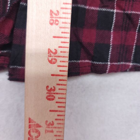 Truly Tartan Flannel Casual Button Up Shirt Mens Size Medium M Red Black - Picture 7 of 10